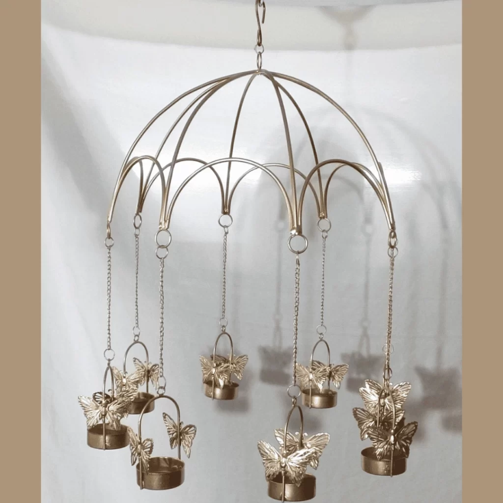 Handcrafted Brass Candle Holder with Detailed Design