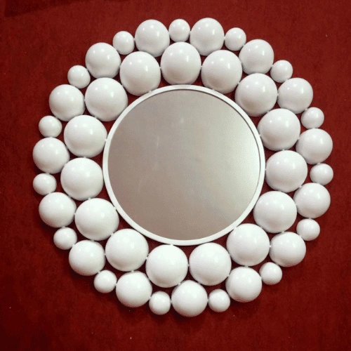 Hand-painted Floral Motif Vintage Wall Mirror