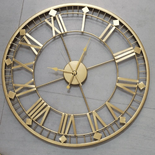 Vintage Look Brass Wall Clock for Warm Spaces
