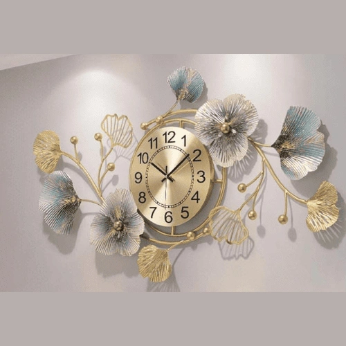 Decorative Brass Clock for Hallway or Office