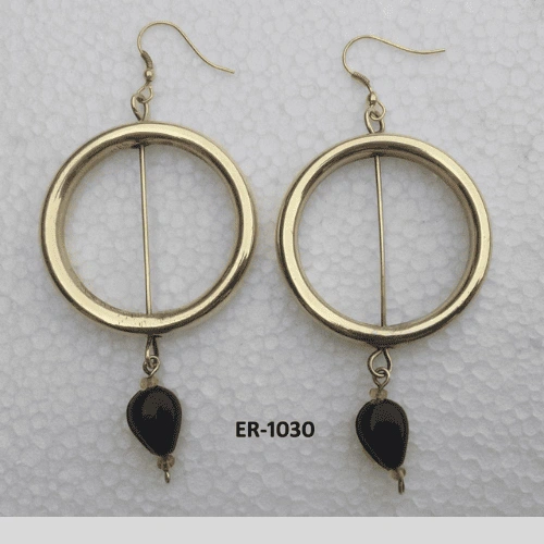 Peacock Design Enamel Work Statement Earrings