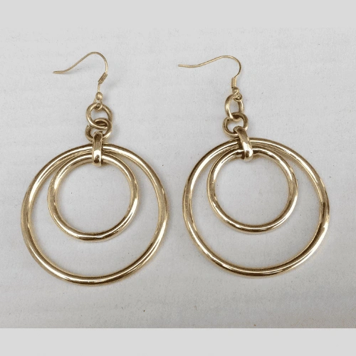 Antique Finish Jhumka Style Metal Dangle Earrings
