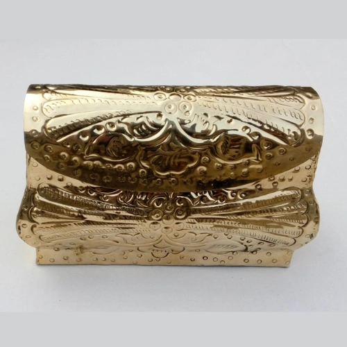 Exquisitely Handcrafted Royal Carved Metal Handbag for Ethnic Occasions