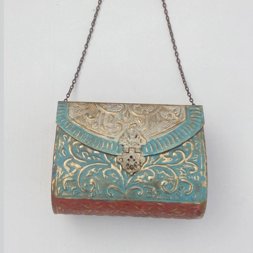 Sleek and Polished Minimalist Metal Handbag for Modern Formal Styling